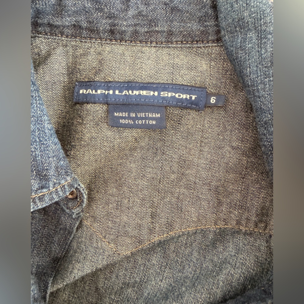 Ralph Lauren Indigo Denim Button-Down Shirt - Picture 5 of 5